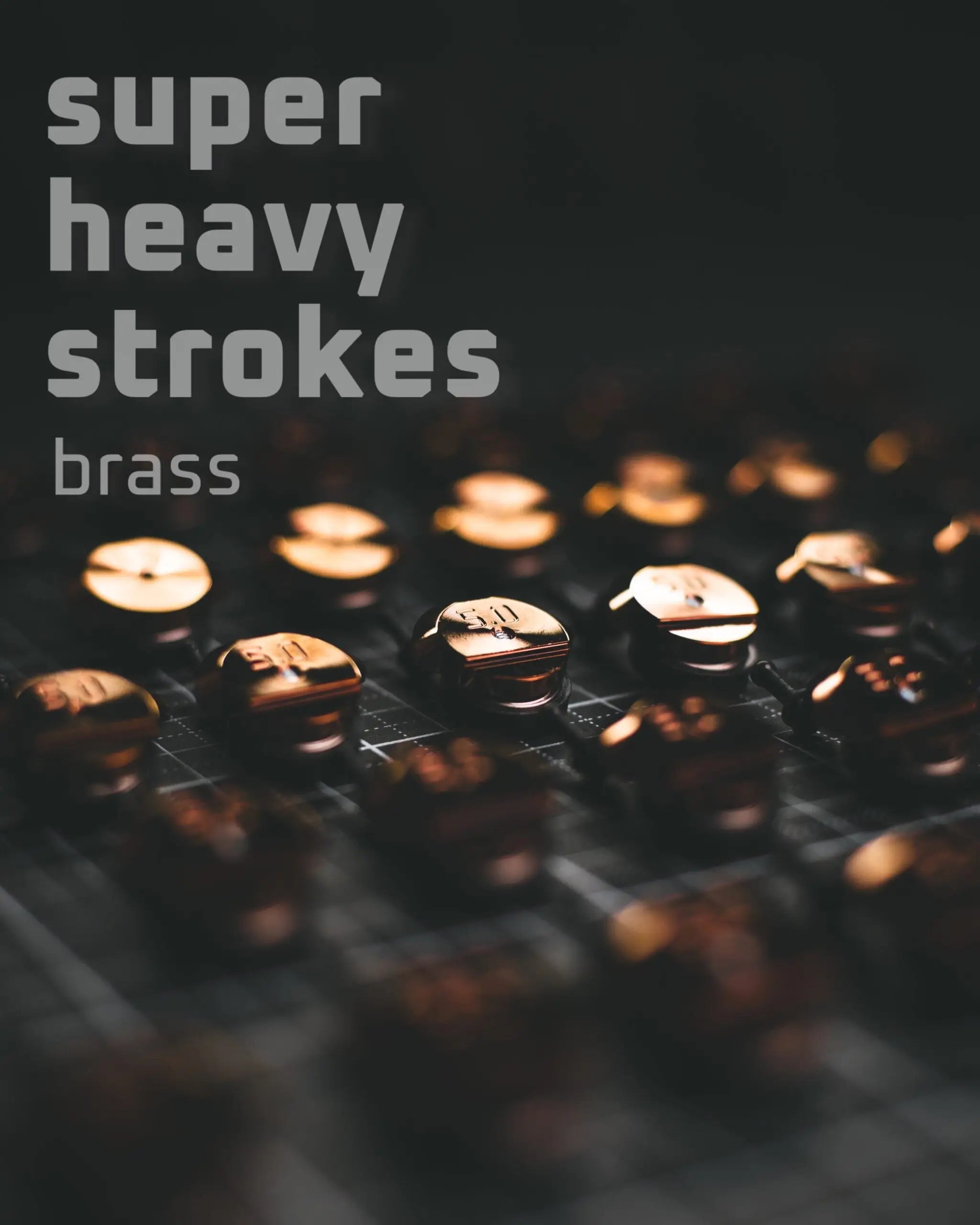 ACUS stroke super schwere Messing-stroke mit warmem goldenen Farbton und kunstvollen Gravurdetails