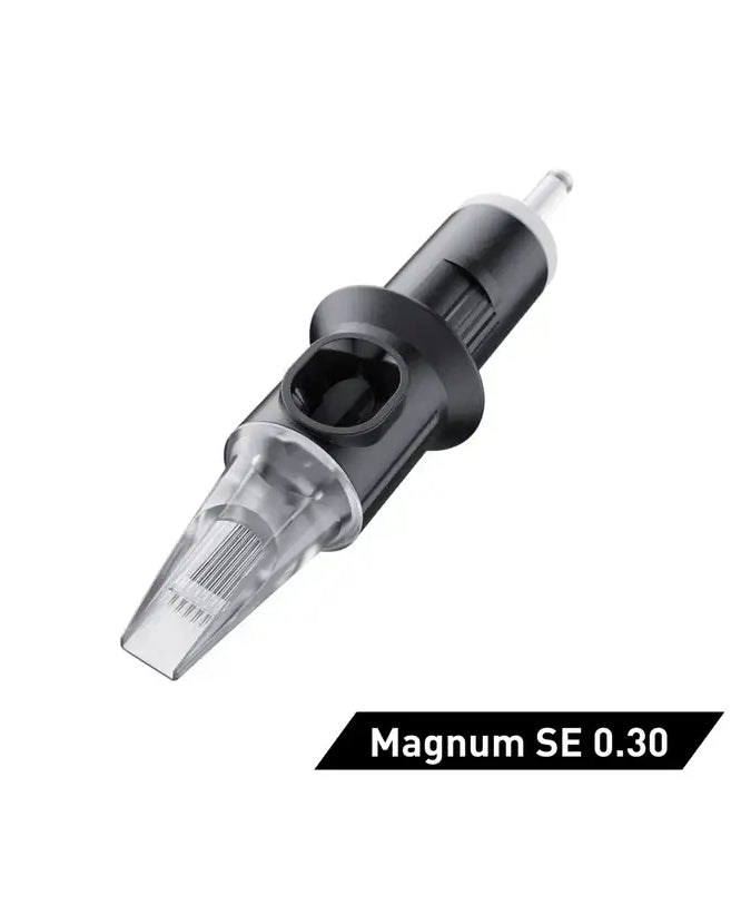 Cheyenne cartridges safety curved magnum tattoo needle with black and clear 0.30 transparent housing and metallic tip