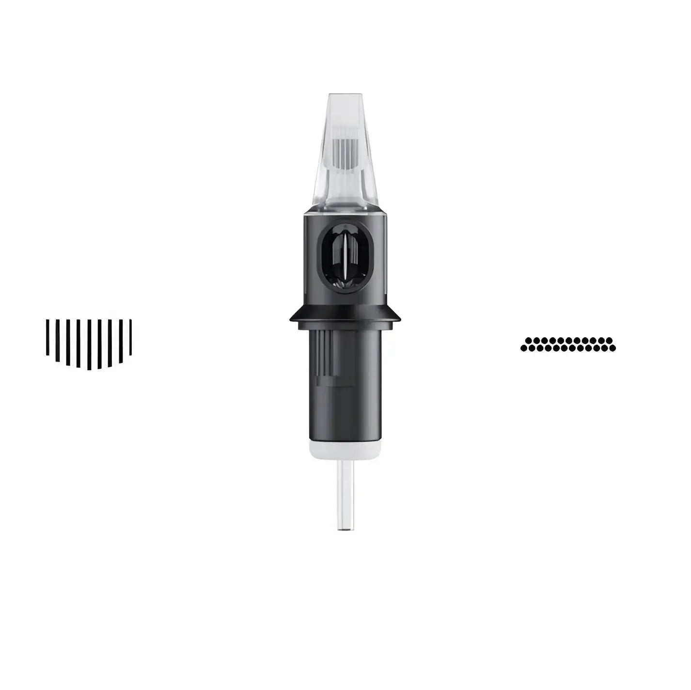 Cheyenne cartridges safety tx curved magnum black and clear plastic tattoo needle cartridge with metallic tip