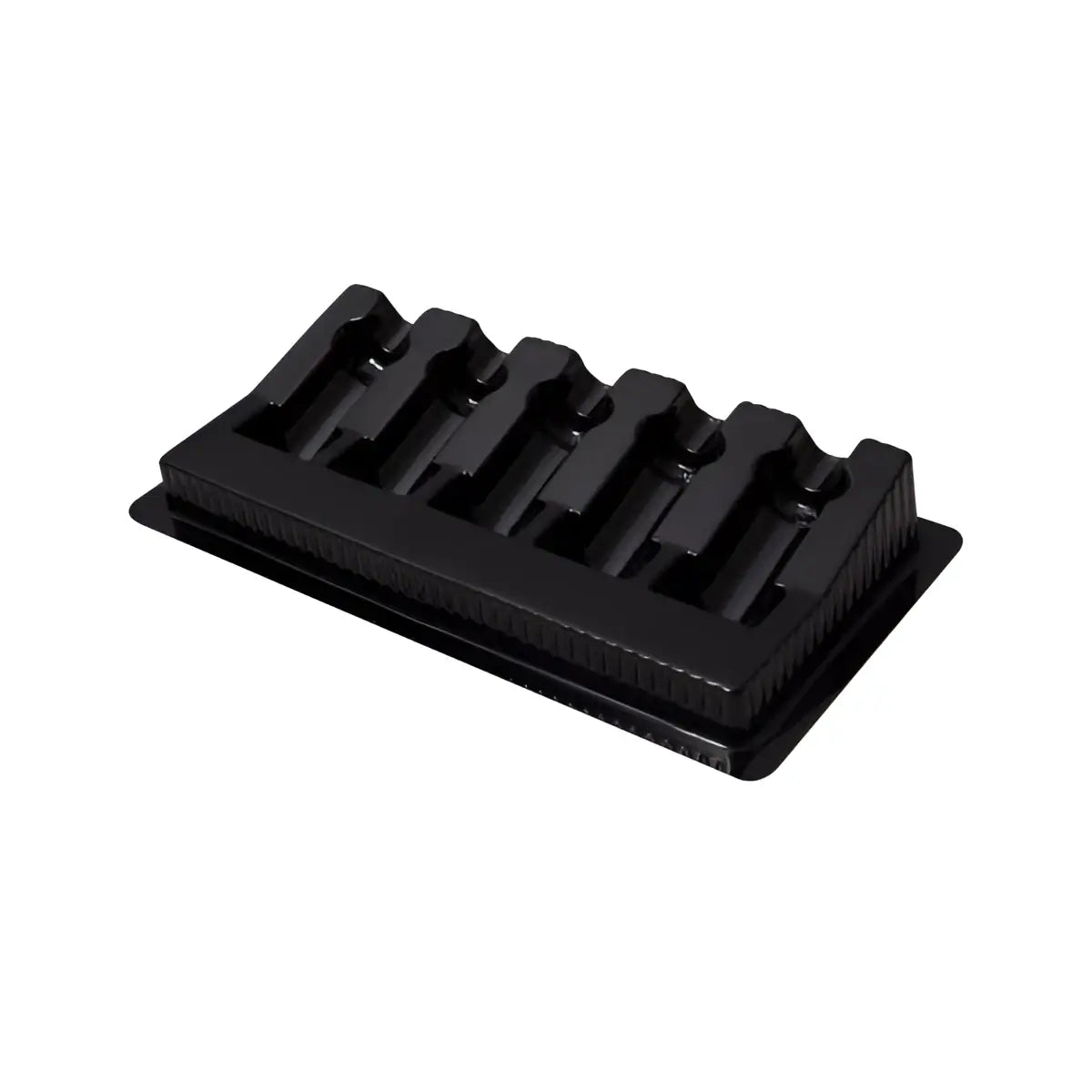 Schwarzer Kunststoff-Gitarrenplektrumhalter mit fünf Fächern, enthalten in killer ink Einweg-Tattoo-cartridge-Trays, 50er-Pack