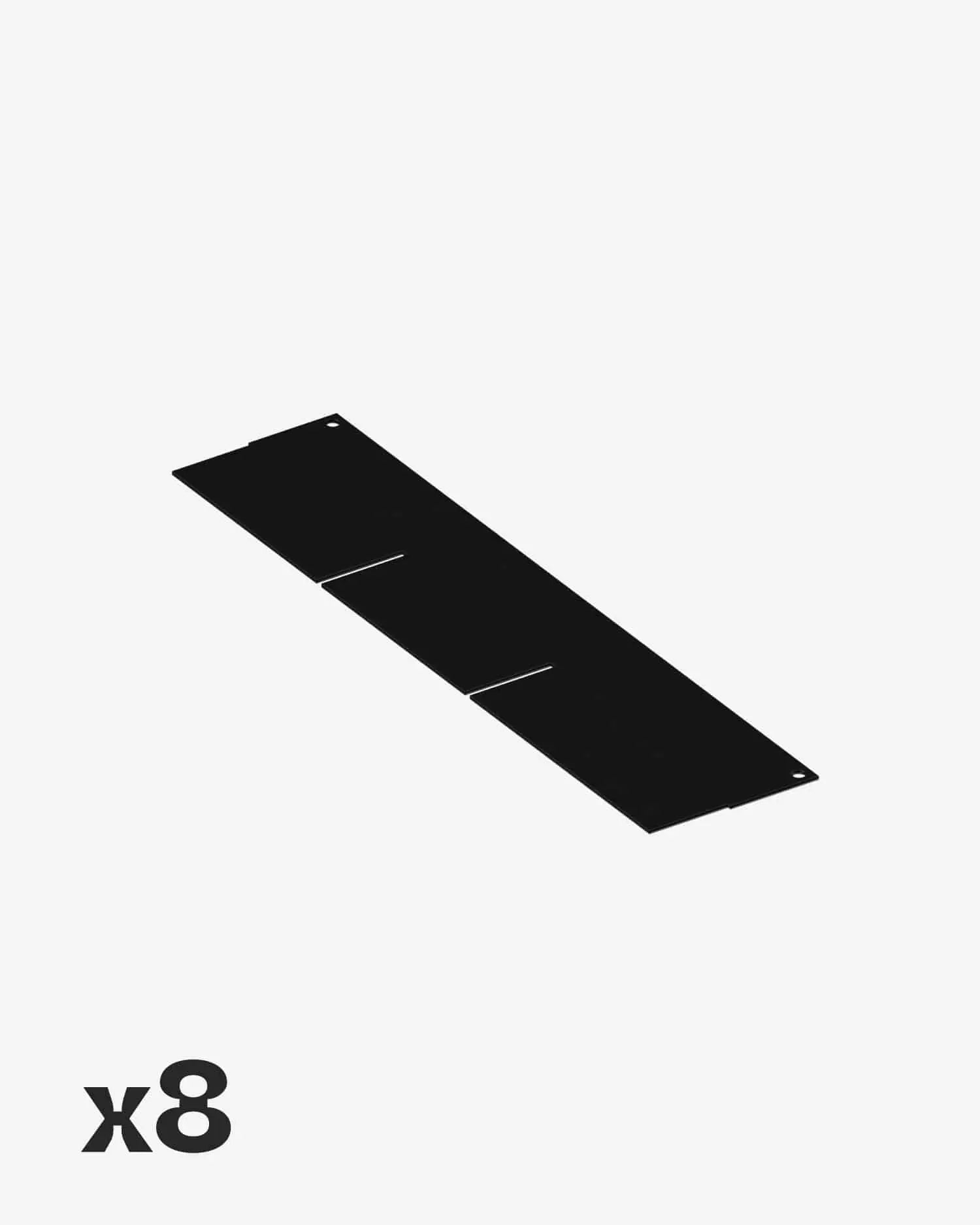 Schwarze rechteckige Metall-Montagehalterung mit elegantem, minimalistischem Design für META META 2.0 Ultimate Pack EU