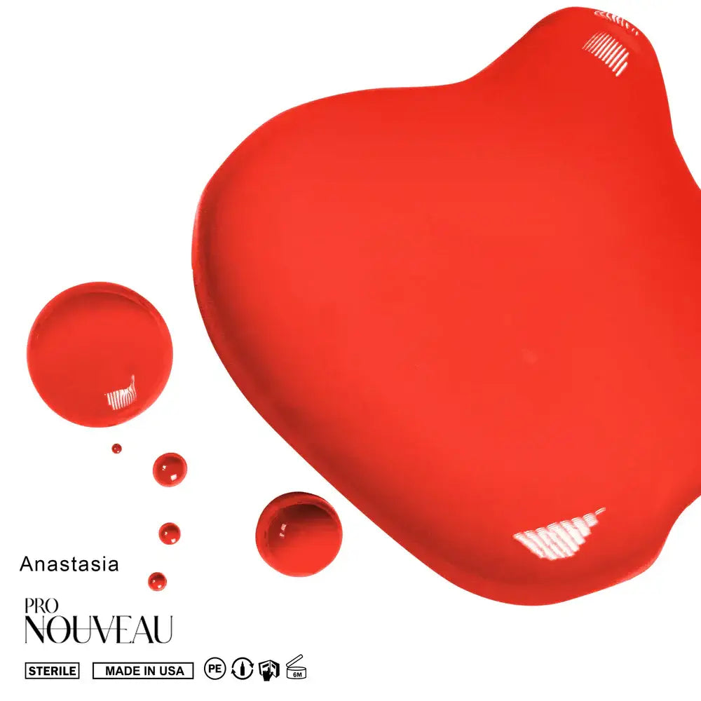 Vibrant roter, glänzender Nagellack aus der Anastasia PRO NOUVEAU Lips Collection PMU Pigment für den professionellen Gebrauch