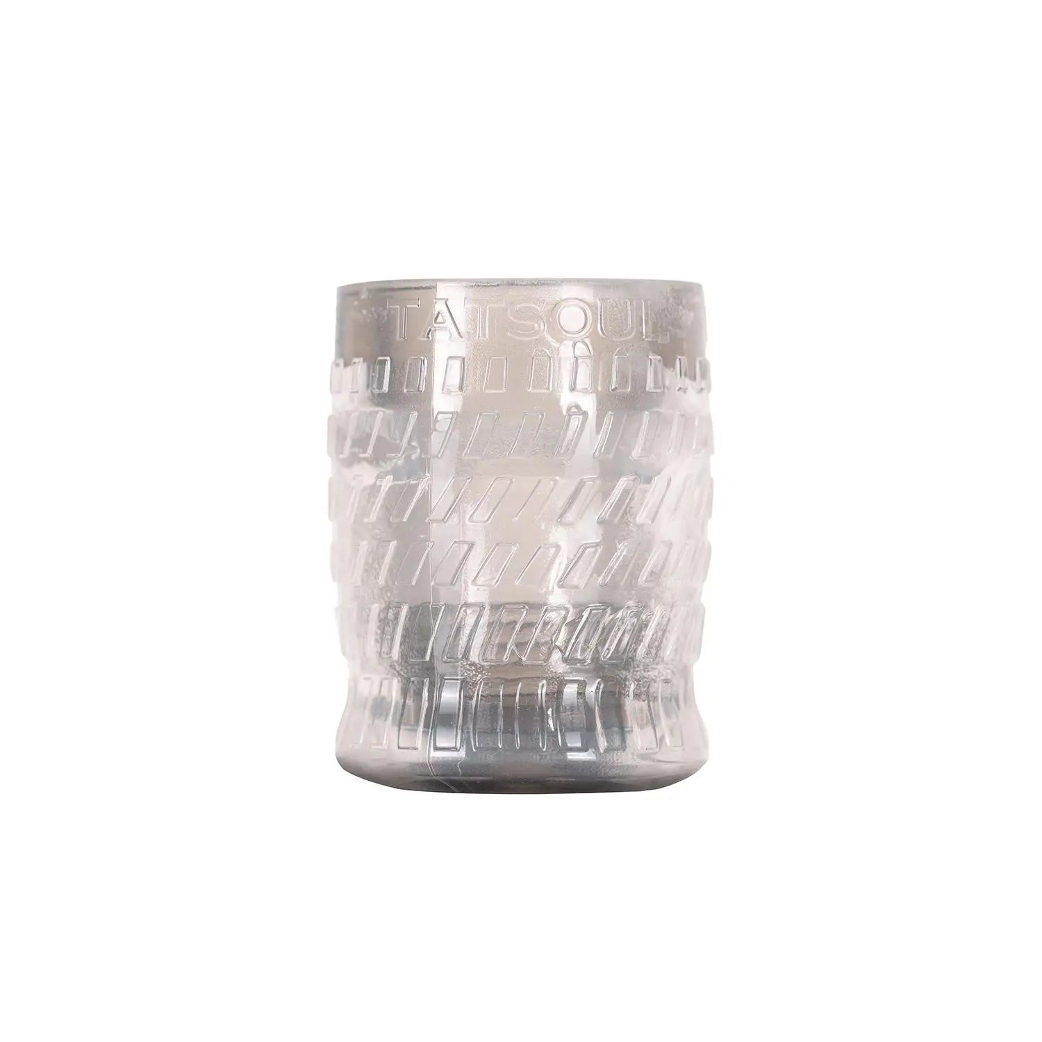 Clear glass candle holder with embossed text and geometric patterns for bishop wrath gel wand grip 10pcs set