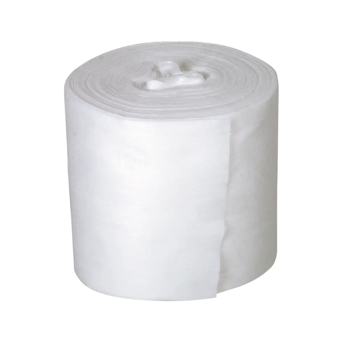 A roll of white soft textured fabric material for unigloves quick and clean maxi wipes cleaning use