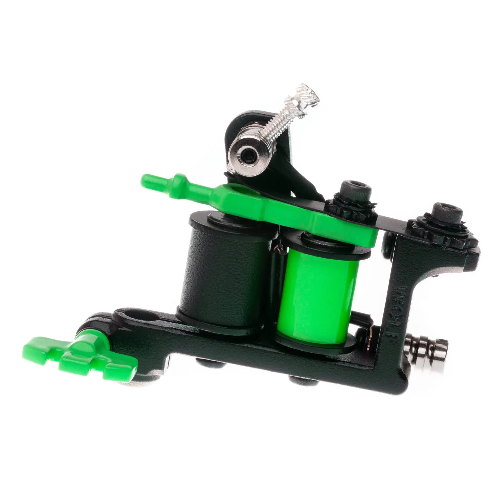 Black und leuchtend grüne VLAD BLAD Coil-Fineliner-Air-Tattoo-Maschine mit metallischen Akzenten für präzises Tätowieren