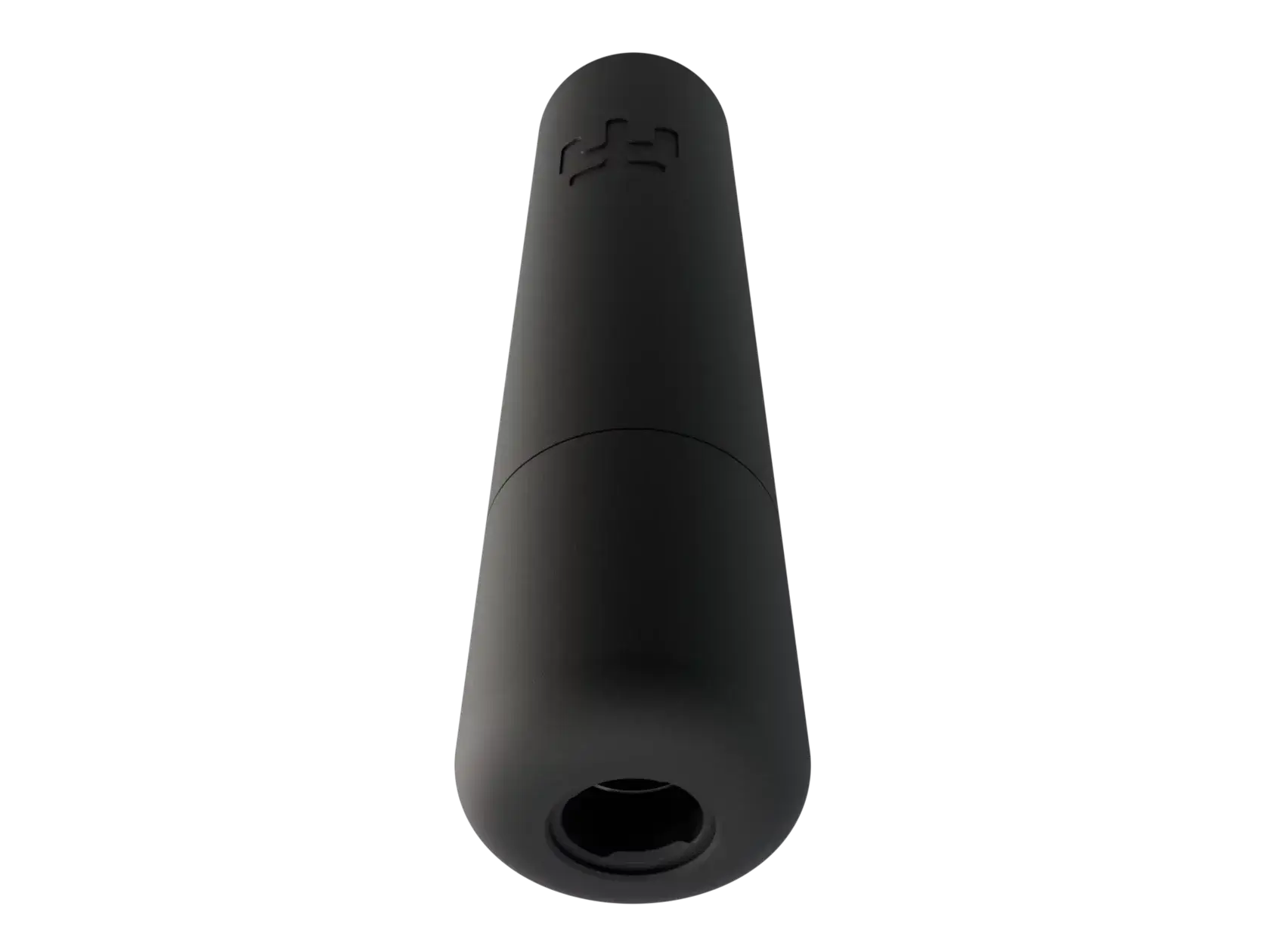 Schwarzer zylindrischer USB-Stick mit matter Oberfläche und dezent eingraviertem Logo aus der VLAD BLAD Ultron 3 Max Serie