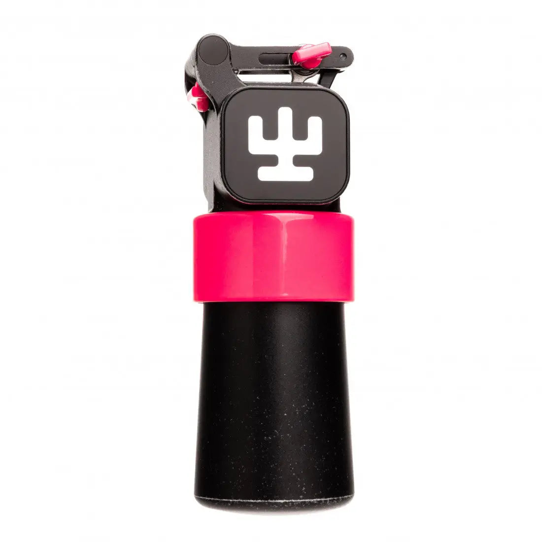 VLAD BLAD Ultron 4 Pro CSNP schwarze und leuchtend rosa Fahrradklingel aus Kunststoff mit weißem Kaktus-Logo oben