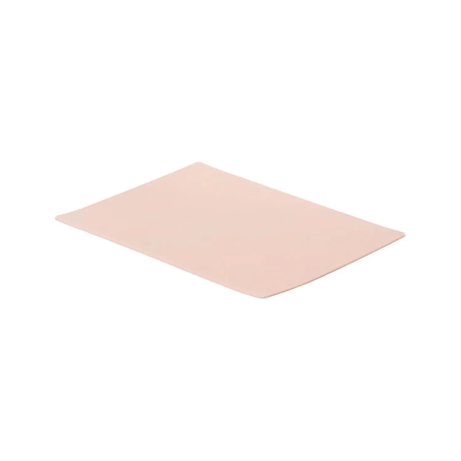 Eine elegante, mattierte, rechteckige Tischunterlage in Blassrosa aus flachem Canvas, 8 by 11 inches, mit dem Titel a pound of flesh