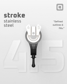 Ein eleganter schwarz-weißer Edelstahl-stroke-45-Marker mit mattem Griff von ACUS Stroke Classic