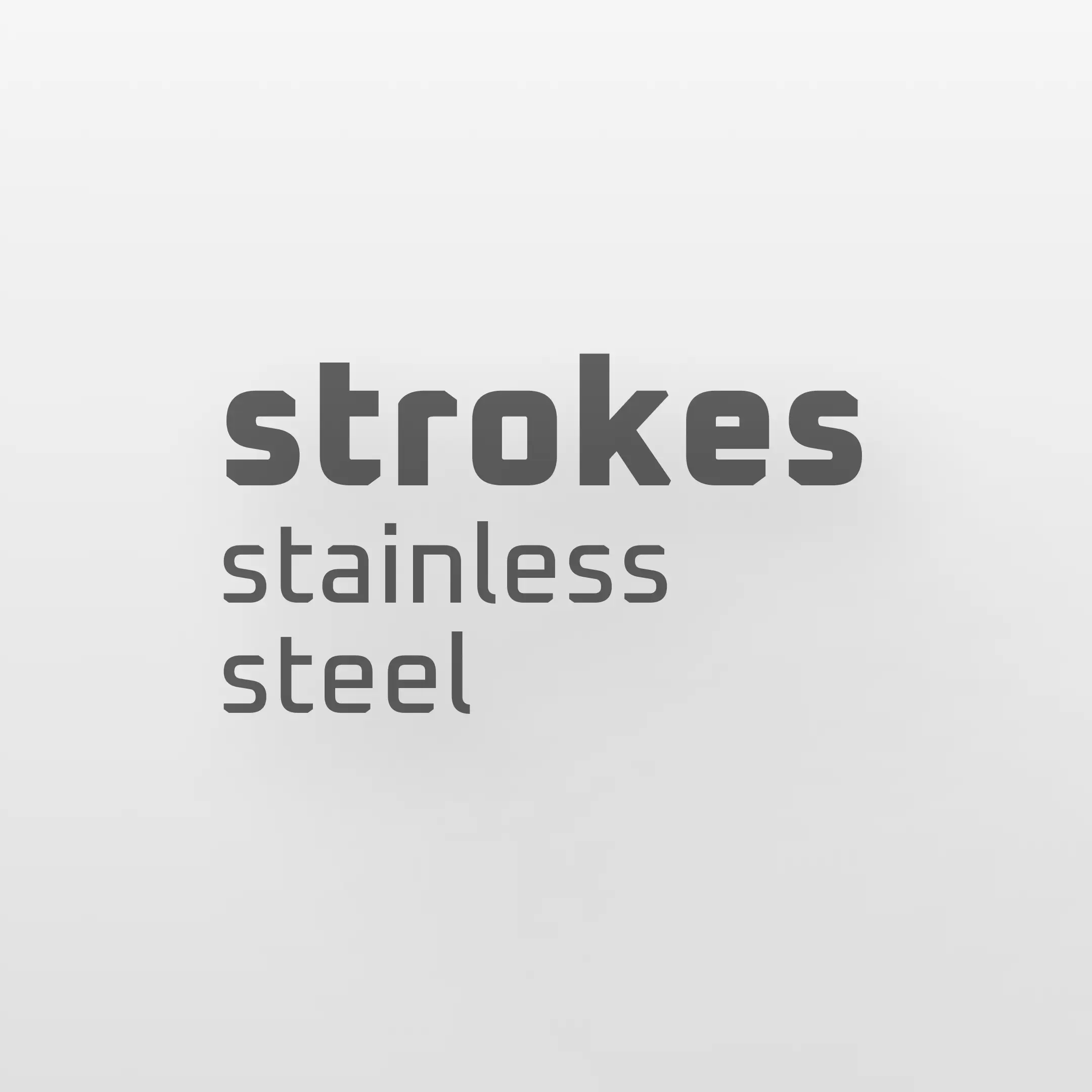 Edelstahl-stroke-Logo auf der Vorderseite des ACUS stroke Classic-Produkts in eleganter Metalloptik