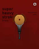 Messing super heavy stroke 3.7 Hammer mit poliertem goldenen Kopf und schwarzem Griff aus der ACUS stroke super heavy Serie