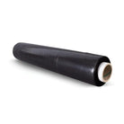 Rouleau de film étirable noir pour palettes, film rétractable en plastique noir sur mandrin blanc, mesurant 400mm x 200m