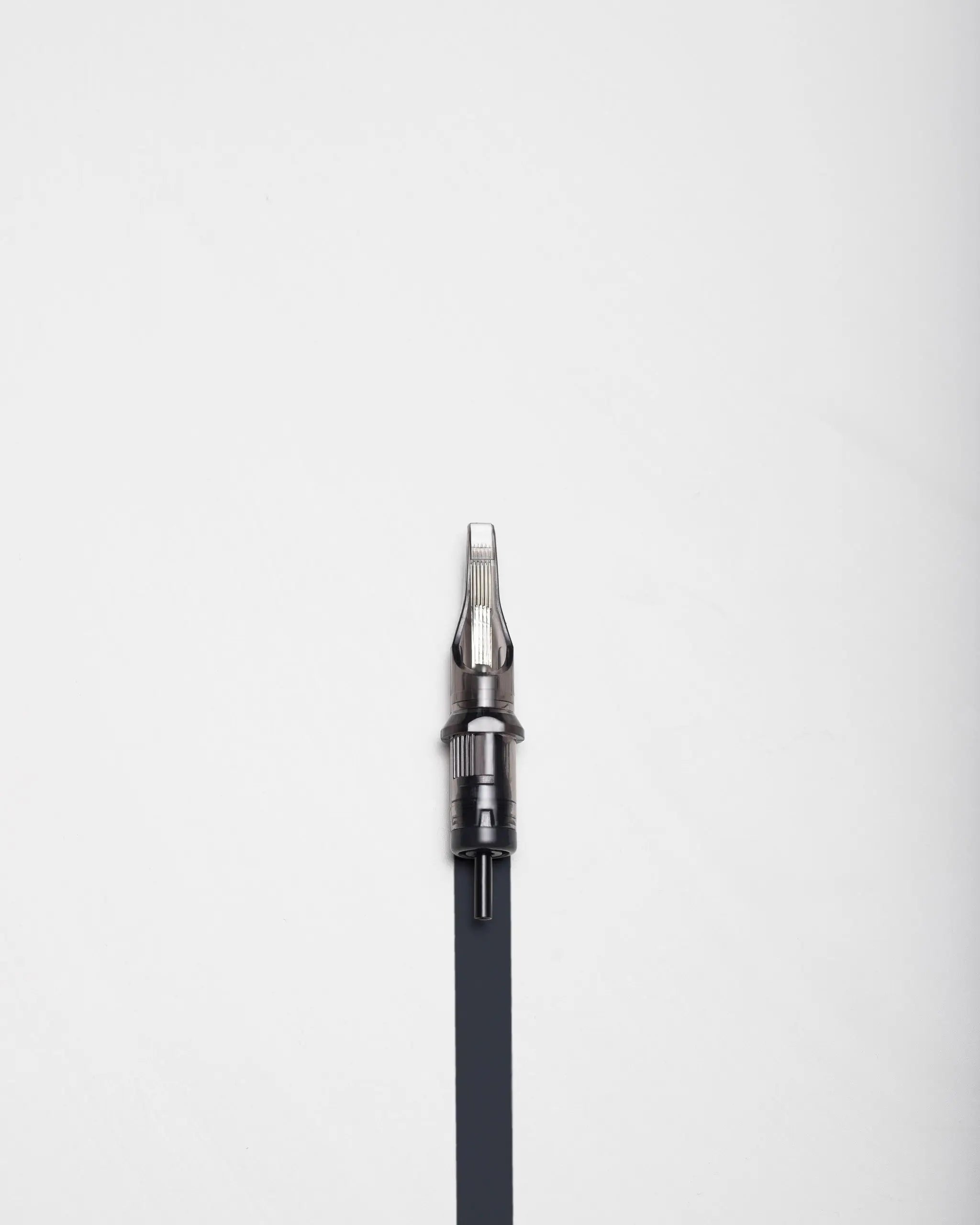 Black blaze cartridges soft edge magnum tattoo needle with metallic textured tip and ridged grip for precision ink application