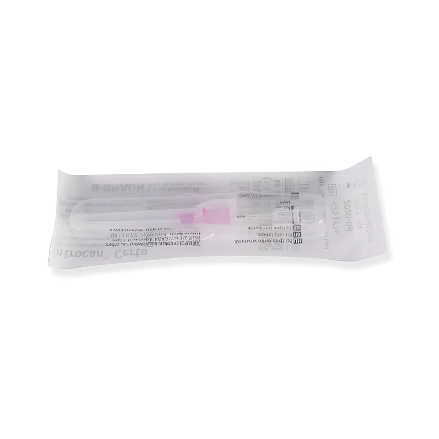 Braun Introcan certo medizinische Nadel mit rosa Spitze in transparenter Kunststoffverpackung für die intravenöse Anwendung