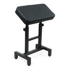 Repose-bras en cuir matelassé noir pour station de nail art, avec hauteur réglable et cadre en métal robuste pour location de caos nero