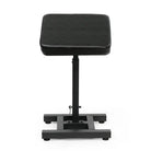 Tabouret rectangulaire rembourré noir avec structure en métal robuste et hauteur réglable pour location de repose-bras standard ou xxl caos nero