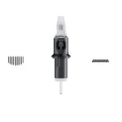 Cheyenne cartridges safety tx curved magnum black and clear plastic tattoo needle cartridge with metallic tip