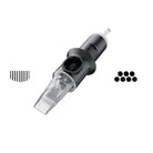 Cheyenne cartridges safety tx curved magnum tattoo needle cartridge in black and clear with metallic tip