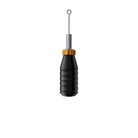 Cheyenne flex grips black tattoo machine handle with textured grip gold threaded collar and silver needle holder