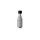 Cheyenne Hawk hand grip silver metallic tattoo machine grip with black textured top cap and ribbed design