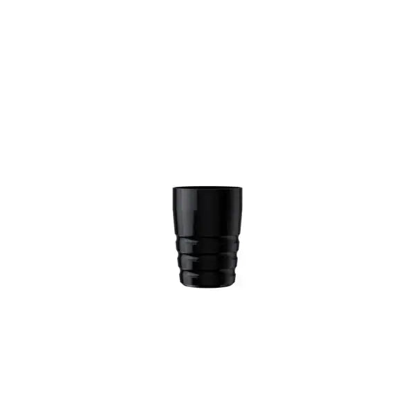 Black ceramic cheyenne hawk pen grip tumbler with sleek ribbed texture and tapered design