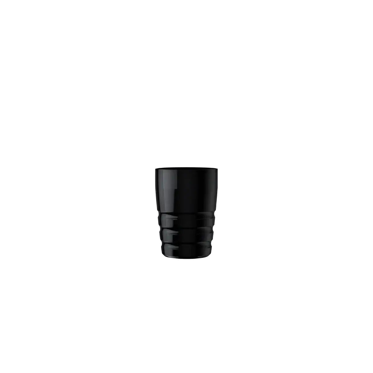 Black ceramic cheyenne hawk pen grip tumbler with sleek ribbed texture and tapered design