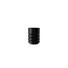 Black cylindrical tattoo machine grip with textured ridges for precise control in cheyenne hawk pen grips