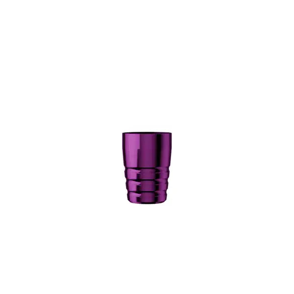 Purple metallic cylindrical pen grip with horizontal ridges from cheyenne hawk for improved writing comfort