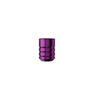 Purple metallic cylindrical tattoo machine grip with textured ridges from cheyenne hawk pen grips collection