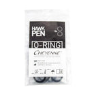 Blacke O-Ring-Dichtungen für CHEYENNE Hawk Pen Tattoo-Ausrüstung im transparenten Plastikbeutel mit weißer Beschriftung, Packung mit 5 x 2 Stück