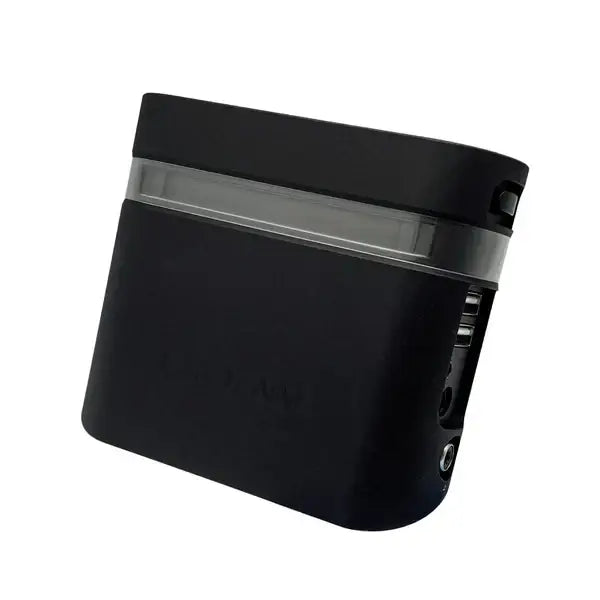 Black rectangular portable charger cheyenne power supply hawk pu iii with transparent window and multiple side ports