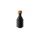 Cheyenne sol tattoo machine grip in black with gold threaded top and textured ridges for secure handling