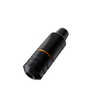 Schwarze CHEYENNE Sol Nova V2 Tattoo-Maschine mit matter Oberfläche und orangefarbenem Akzentband für professionelles Tätowieren