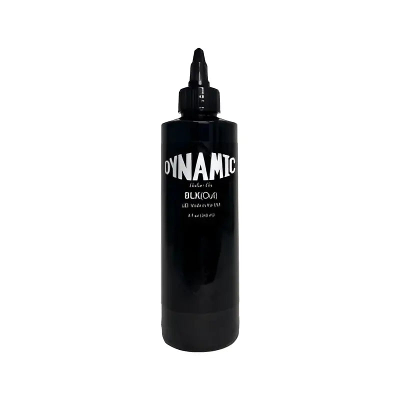 Dynamic blkout Farben 240 ml schwarze Tattoo-Farbenflasche mit schwarzem Deckel und weißem Etikett für den professionellen Einsatz