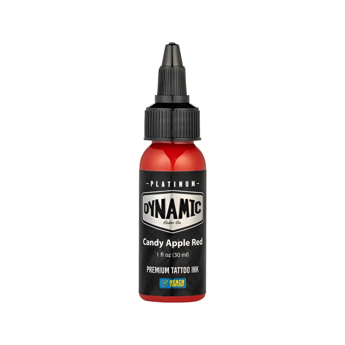 Dynamic platinfarbenes Candy-Apple-Red Tattoo-Farben in einer eleganten schwarzen 30 ml Flasche mit Präzisions-Dropper-tip