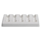 Weiße Kunststoff-Eisform mit fünf zylindrischen Vertiefungen für ECOTAT cartridge-Trays, Set mit 50 Stück