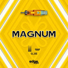 Edge pro orange translucent magnum needle cartridge with metallic tip and black accents for tattoo machines