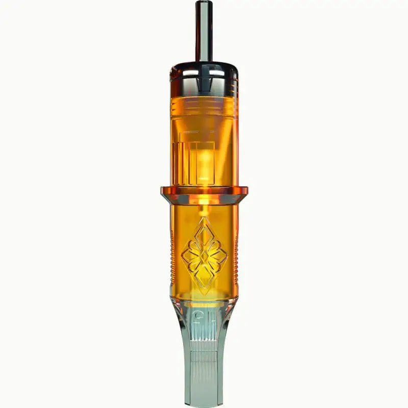 Edge pro cartridges magnum transparent amber plastic tattoo needle holder with black metal top and diamond design
