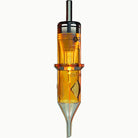 Edge pro power liner cartridge with orange transparent plastic body metallic tip black top cap and embossed branding