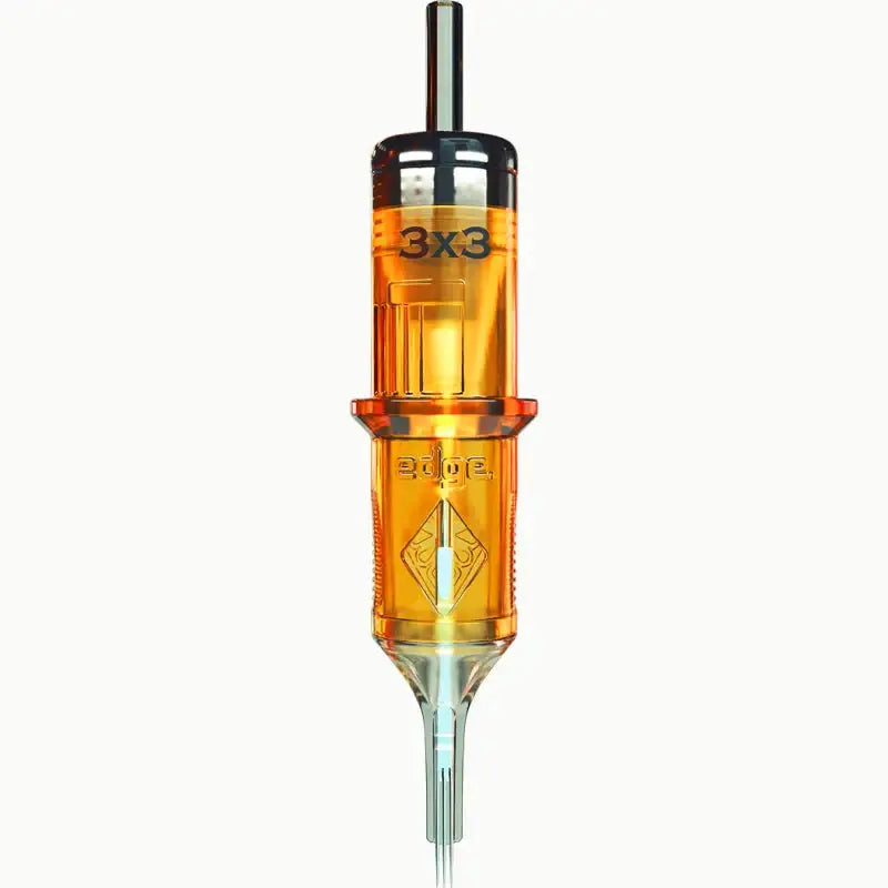 Orange translucent plastic edge pro tattoo machine cartridge with black top silver needle tip for whip shading