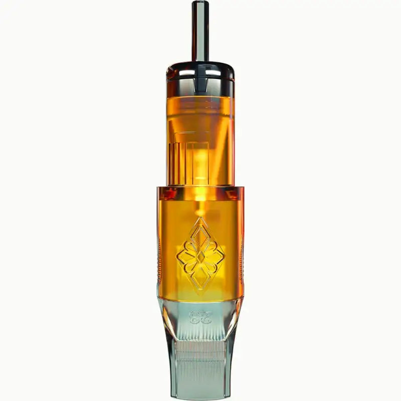 Edge pro xxl magnum cartridges transparent amber glass vape pen with black metallic top and diamond engraved design