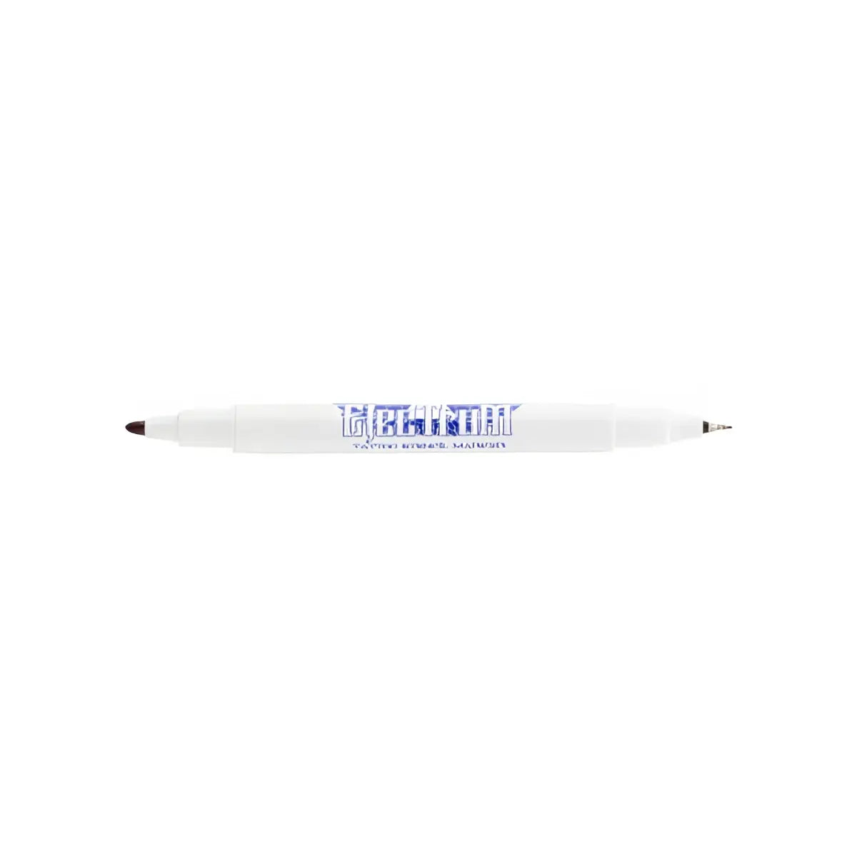 Electrum Einweg-Hautmarker mit weißem Dual-tip-Gehäuse, blauem Branding und schwarzem tip für präzise violette Farben-Markierung