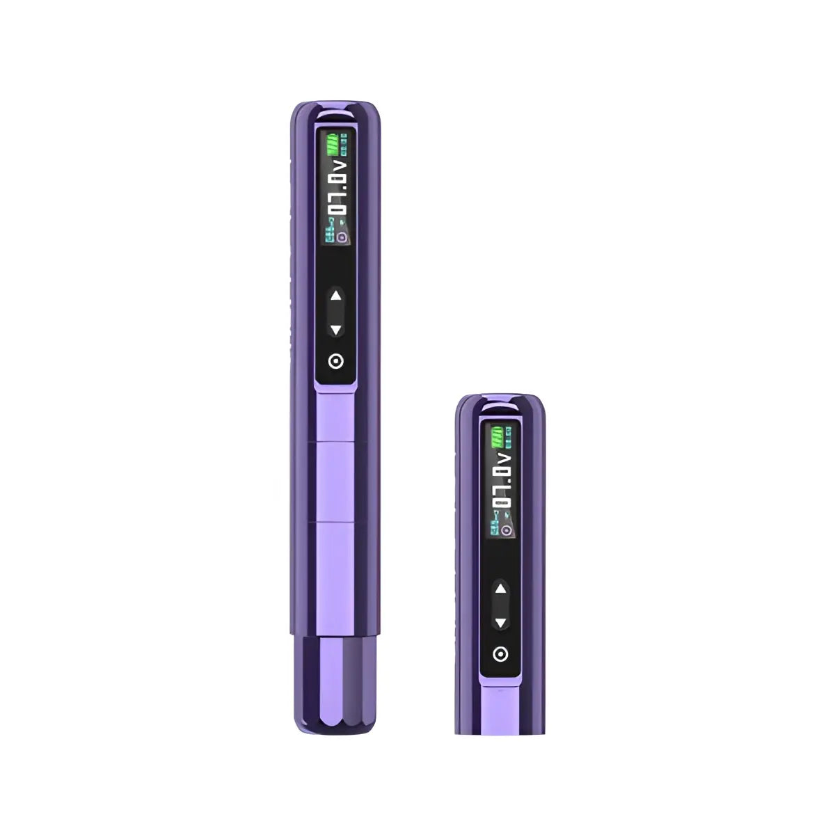 Stylo vape Purple Ez Lola léger PMU avec écran numérique, sans fil et batterie supplémentaire pour usage professionnel