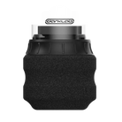 Black textured foam tattoo grip with clear and black top section featuring darklab logo for ergonomic use