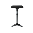 Black padded piano stool with adjustable height and sturdy tripod base for ghost demon arm rest full system use