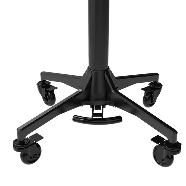 Black five-star caster base for ghost demon tray full system office chair providing sturdy mobility and support
