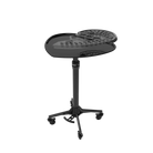 Black electronic drum pad on wheeled stand shown with ghost disposable tray 20pcs for easy setup and use