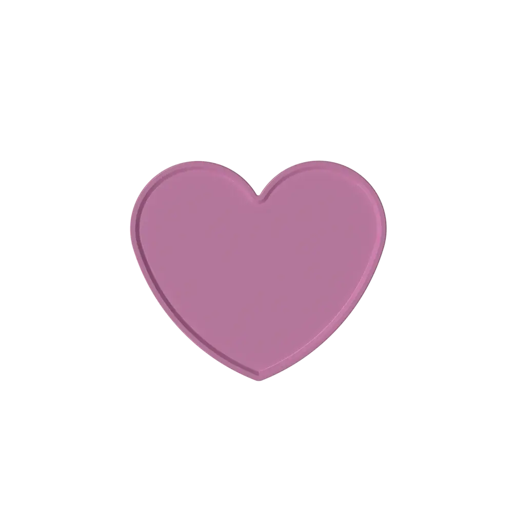 Ghost heart tray full system solid matte-finish lavender heart-shaped accessory for decor and storage