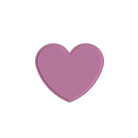 Ghost heart tray full system solid matte-finish lavender heart-shaped accessory for decor and storage