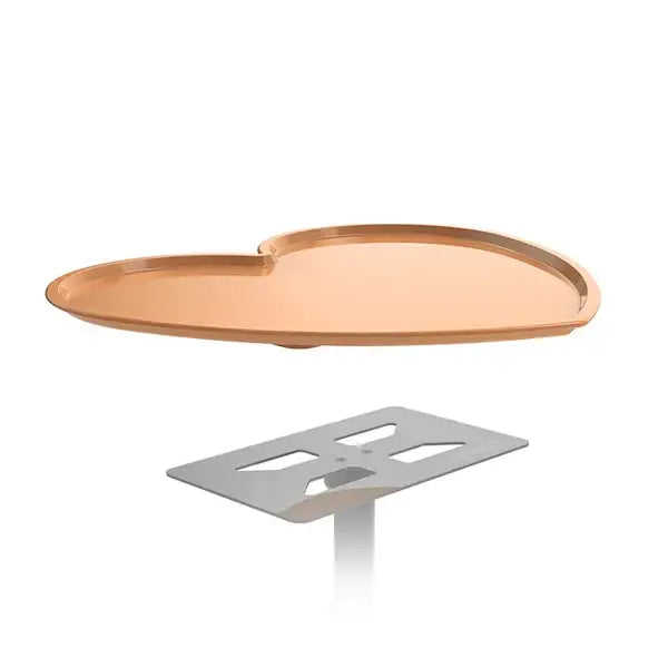 Copper-colored heart tray with smooth reflective surface and raised edges from GHOST heart tray full system product